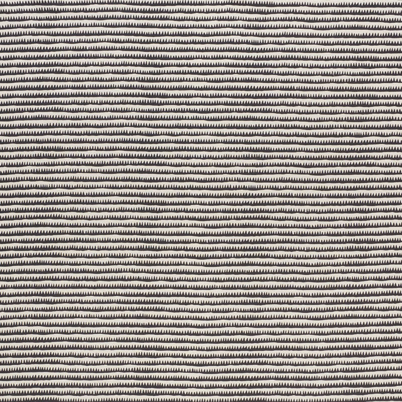 Schumacher Corfu Stripe Black Fabric 177971