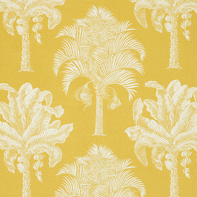 Schumacher Grand Palms Gold Fabric 178001