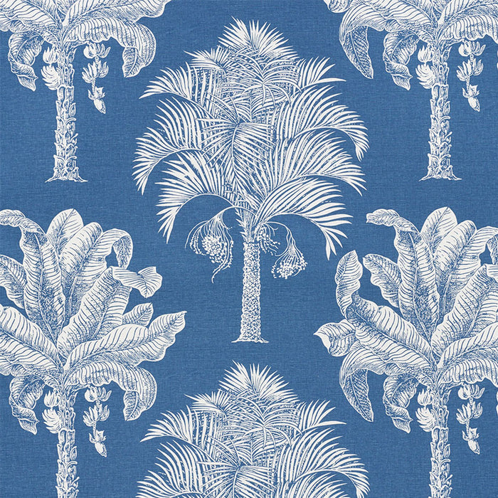 Schumacher Grand Palms Blue Fabric 178002