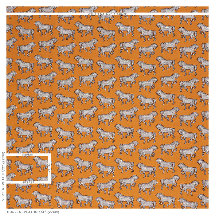 Schumacher Faubourg Orange Fabric Sample 178010