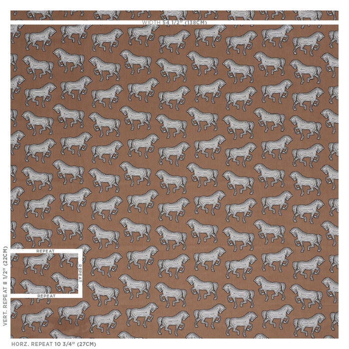 Schumacher Faubourg Brown Fabric Sample 178012