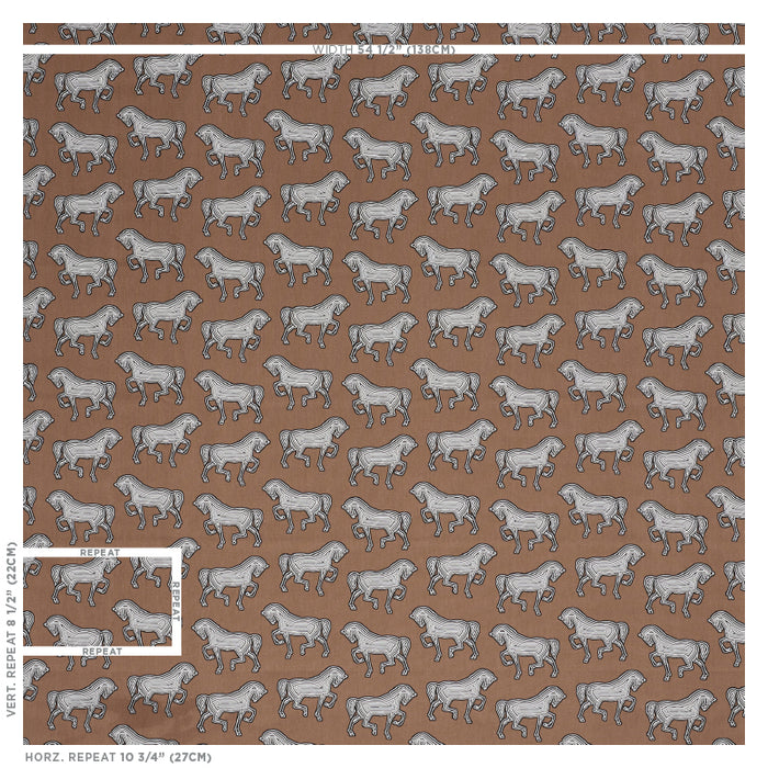 Schumacher Faubourg Brown Fabric 178012