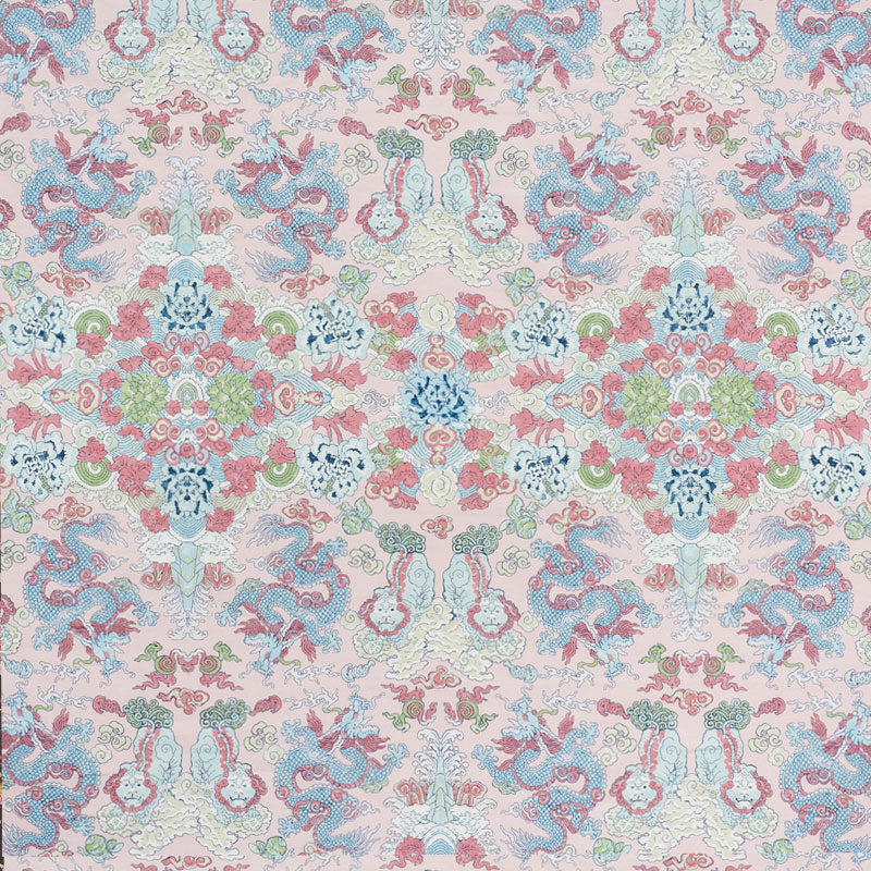 Schumacher Magic Mountain Dragon Blush Fabric 178051