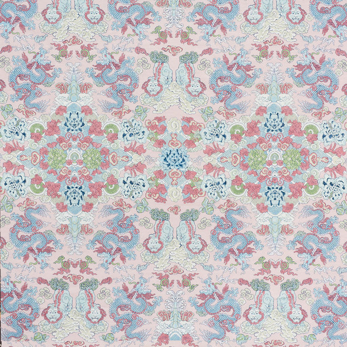 Schumacher Magic Mountain Dragon Blush Fabric Sample 178051