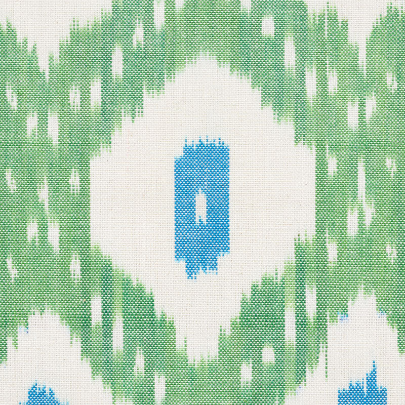 Schumacher Indio Ikat Green Fabric 178070