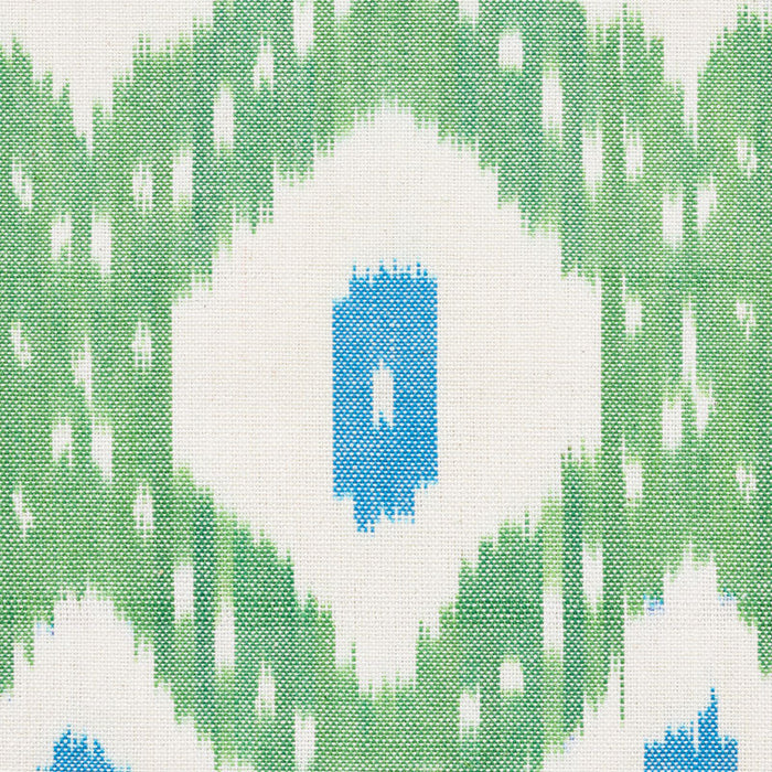 Schumacher Indio Ikat Green Fabric Sample 178070