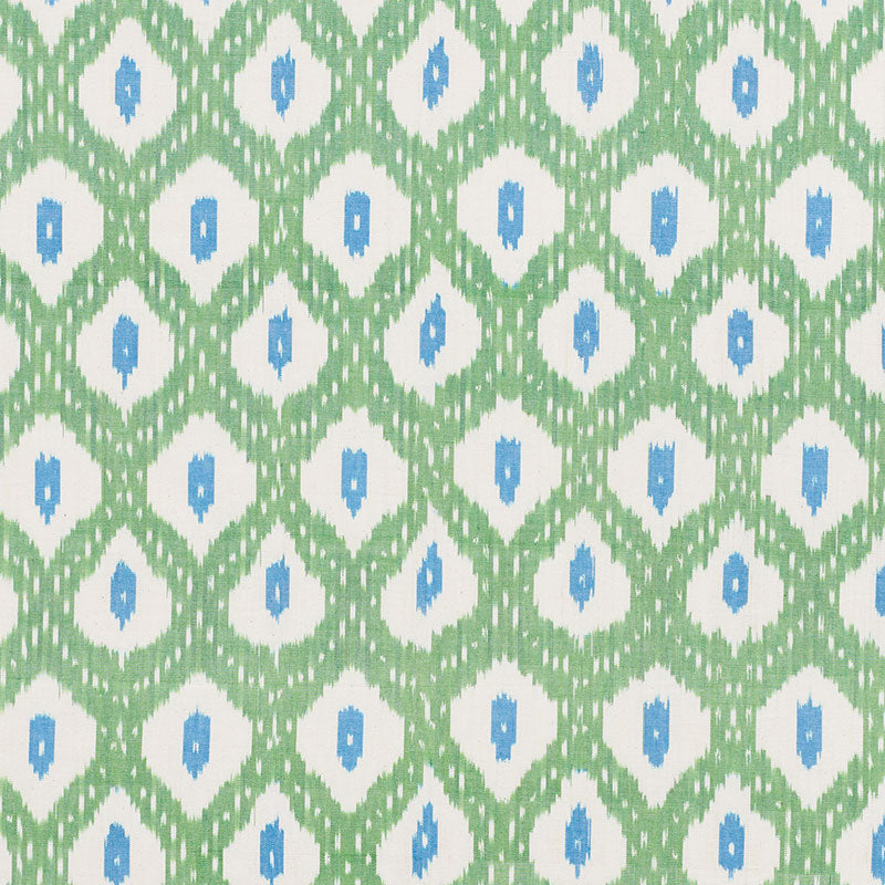 Schumacher Indio Ikat Green Fabric 178070