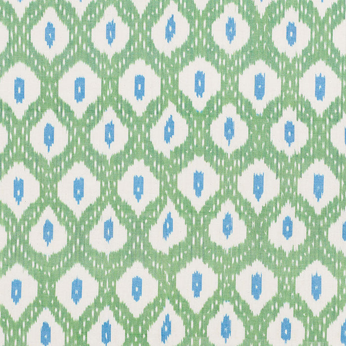 Schumacher Indio Ikat Green Fabric Sample 178070