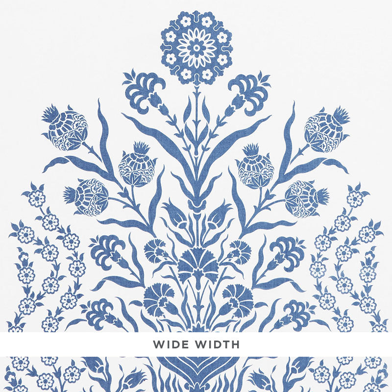 Schumacher Iznik Sheer Blue Fabric 178090