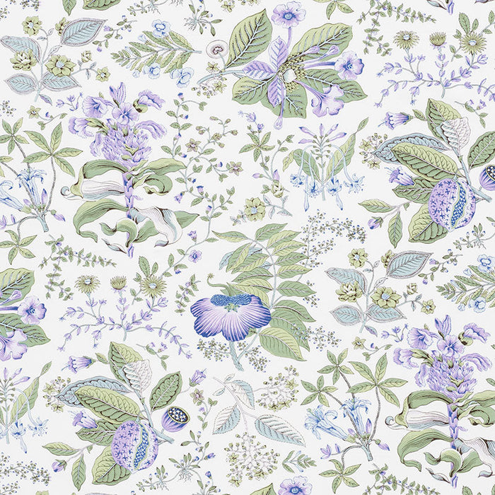 Schumacher Pomegranate Botanical Purple Fabric Sample 178120