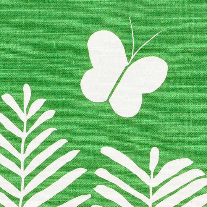 Schumacher Fern Silhouette Green Fabric 178230