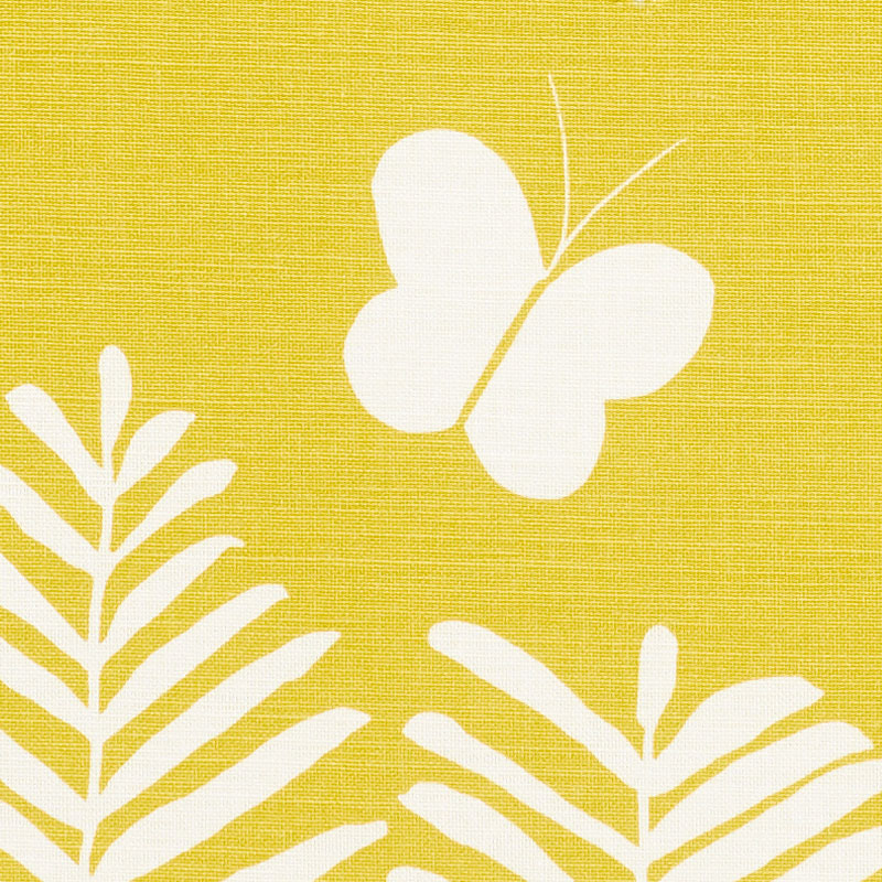 Schumacher Fern Silhouette Yellow Fabric 178231