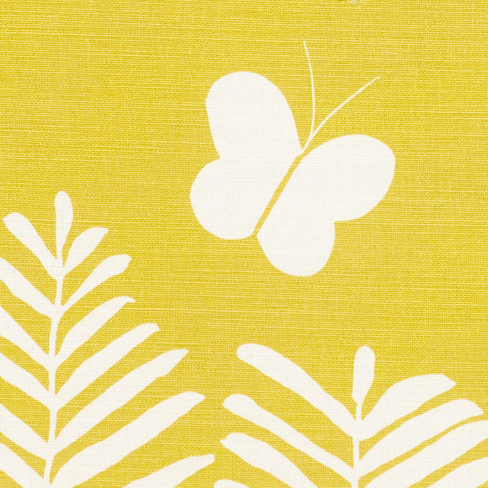 Schumacher Fern Silhouette Yellow Fabric Sample 178231