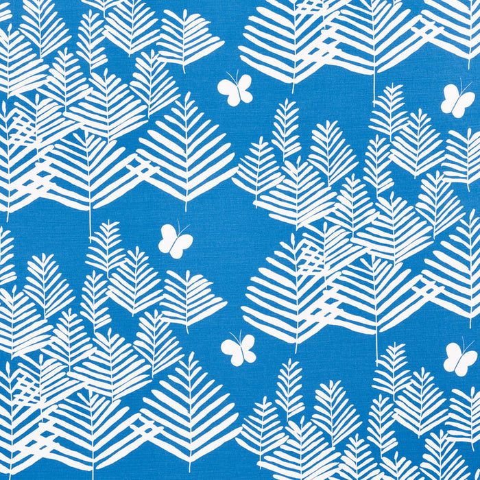 Schumacher Fern Silhouette Blue Fabric 178232