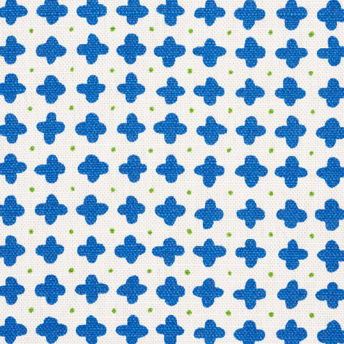 Schumacher Polka Blue Fabric Sample 178240