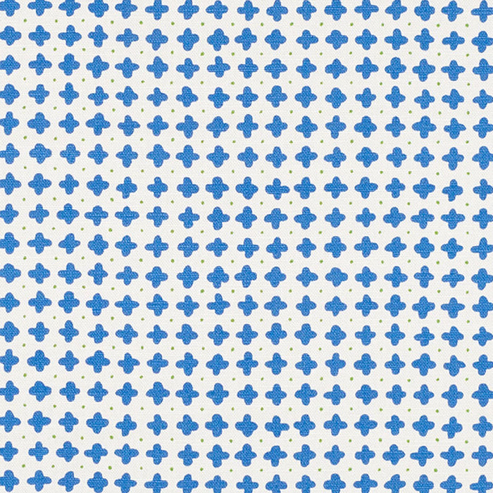 Schumacher Polka Blue Fabric Sample 178240