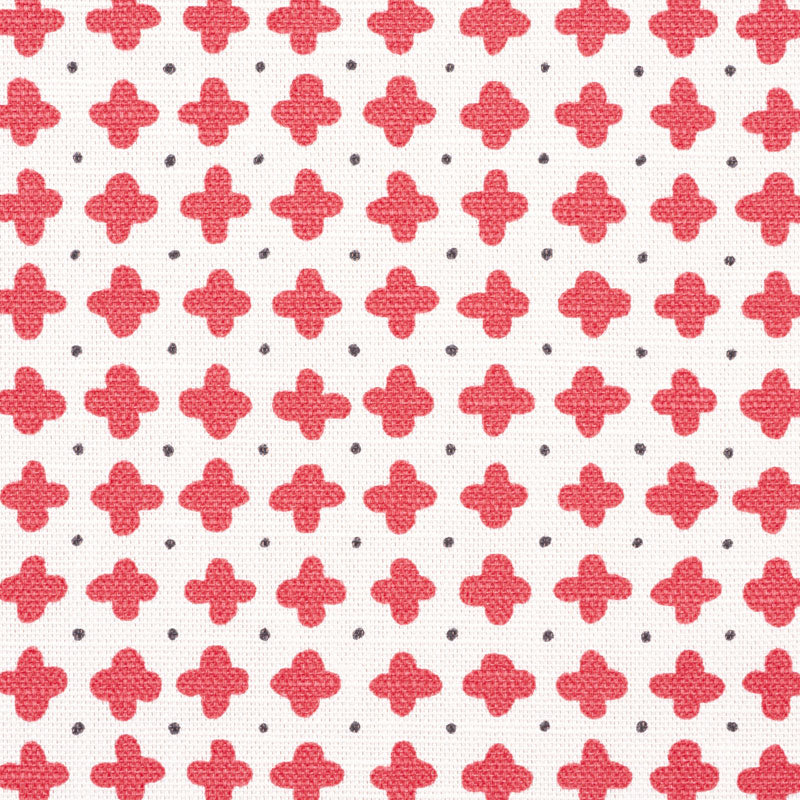 Schumacher Polka Red Fabric 178241