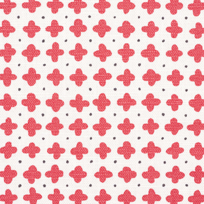 Schumacher Polka Red Fabric Sample 178241