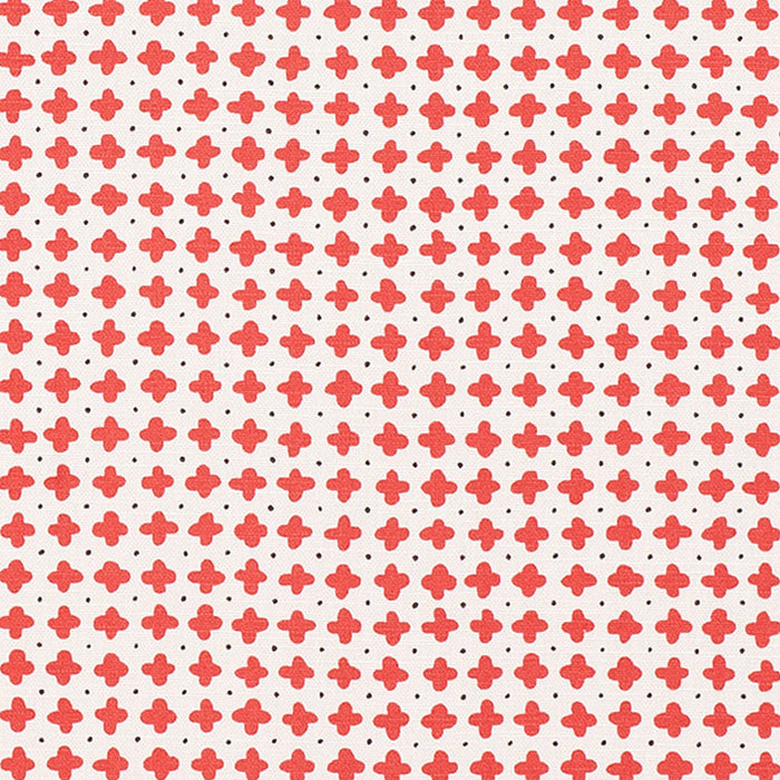 Schumacher Polka Red Fabric Sample 178241