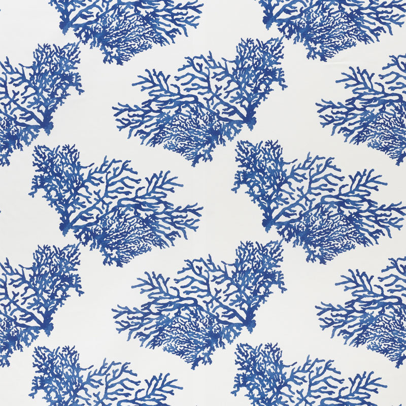 Schumacher Great Barrier Reef Ii Indigo Fabric Sample 178290