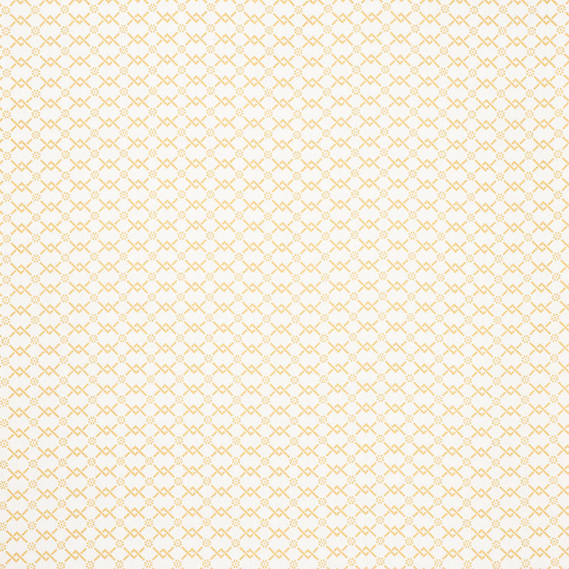 Schumacher Fretwork Flower Saffron Fabric Sample 178311