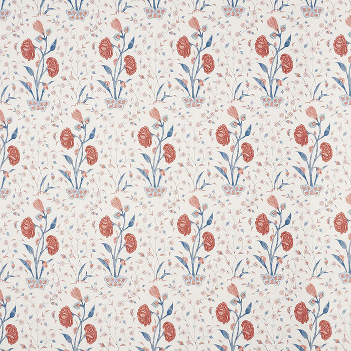 Schumacher Khilana Floral Delft & Rose Fabric Sample 178330