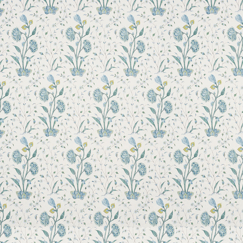 Schumacher Khilana Floral Peacock Fabric 178331