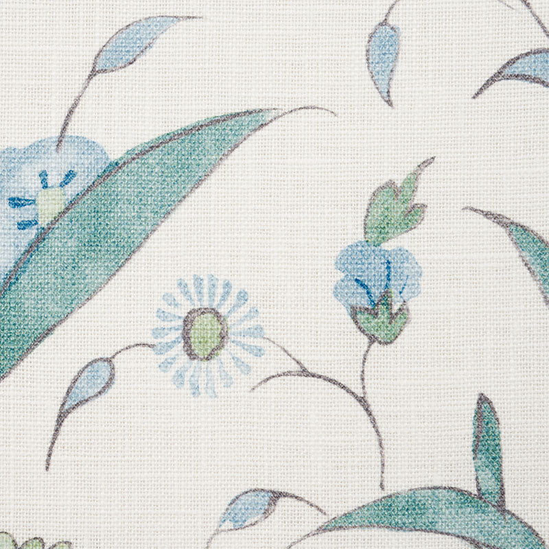 Schumacher Khilana Floral Peacock Fabric 178331