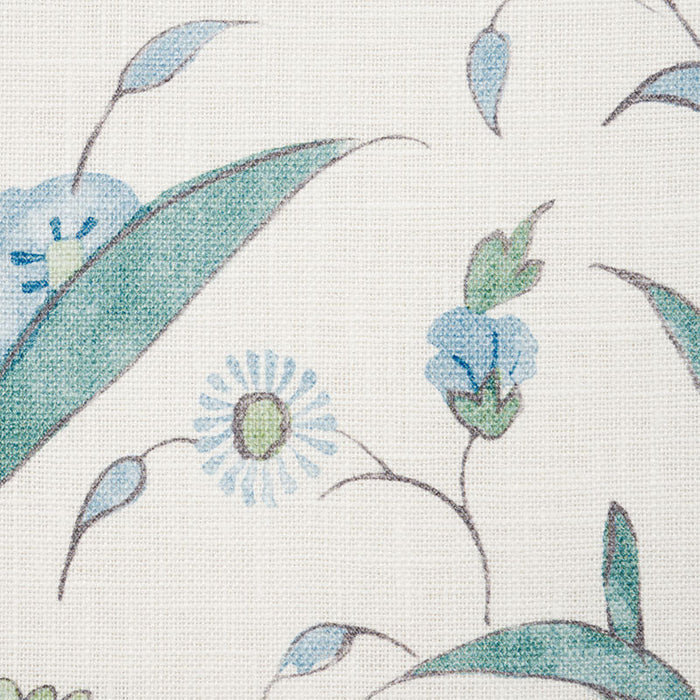 Schumacher Khilana Floral Peacock Fabric Sample 178331