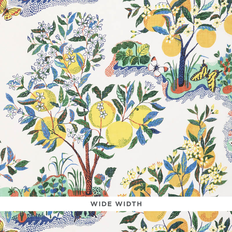 Schumacher Citrus Garden Sheer Primary Fabric 178350