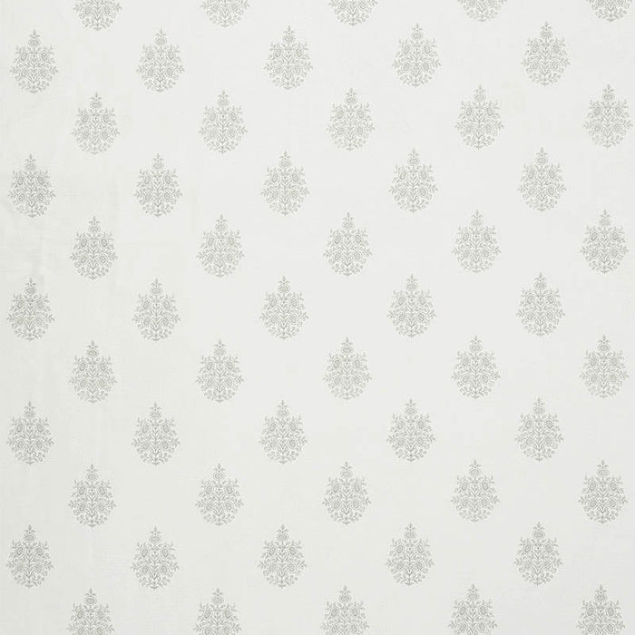 Schumacher Asara Flower Sheer Grey Fabric Sample 178370