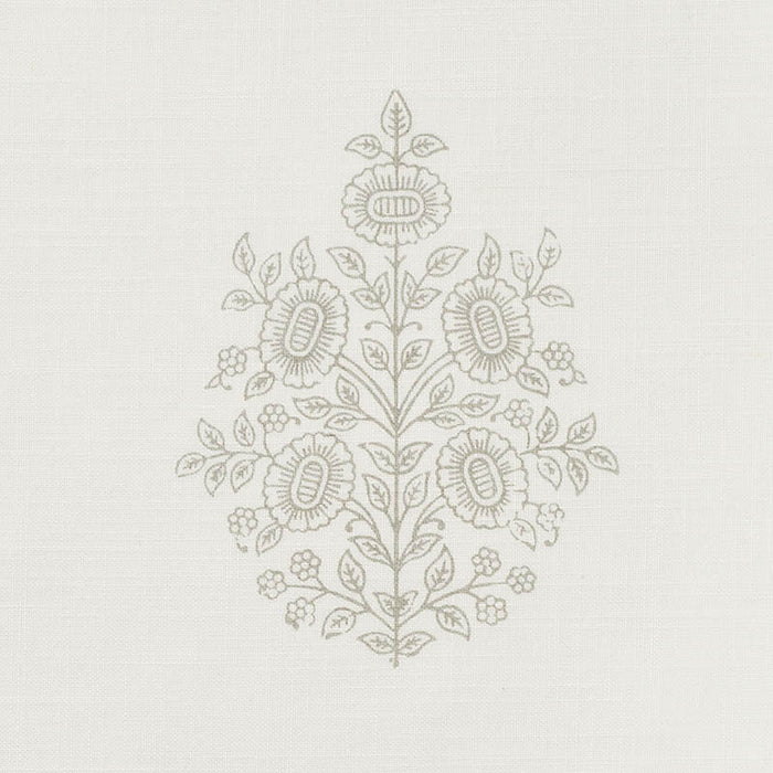 Schumacher Asara Flower Sheer Grey Fabric Sample 178370