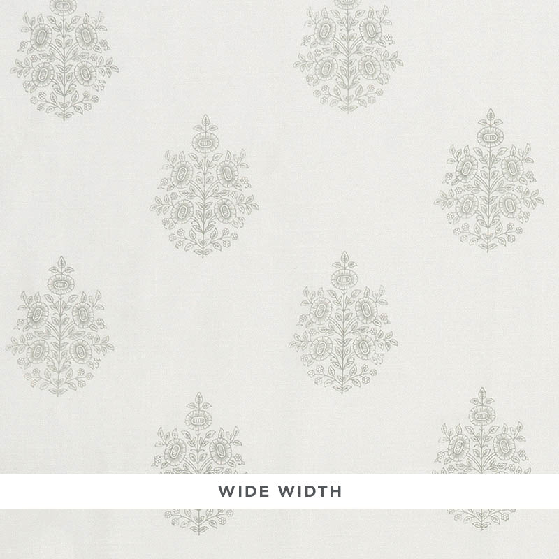 Schumacher Asara Flower Sheer Grey Fabric 178370