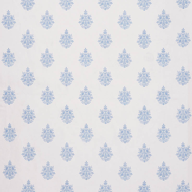 Schumacher Asara Flower Sheer Blue Fabric 178372