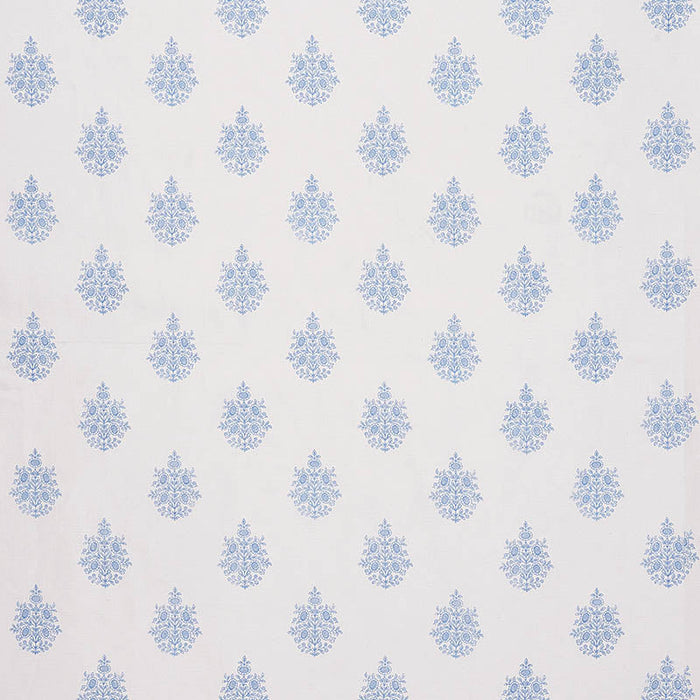 Schumacher Asara Flower Sheer Blue Fabric Sample 178372