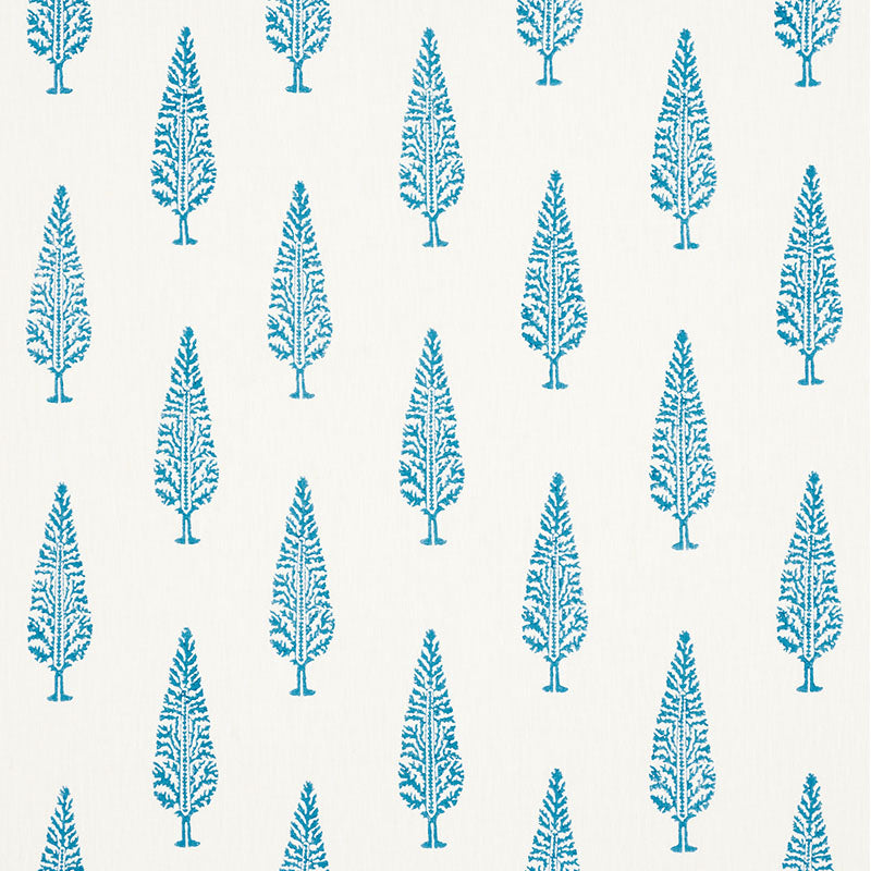 Schumacher Juniper Block Print Blue Fabric 178510