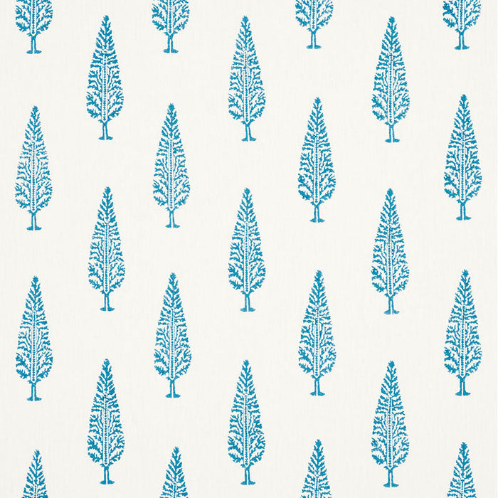 Schumacher Juniper Block Print Blue Fabric Sample 178510