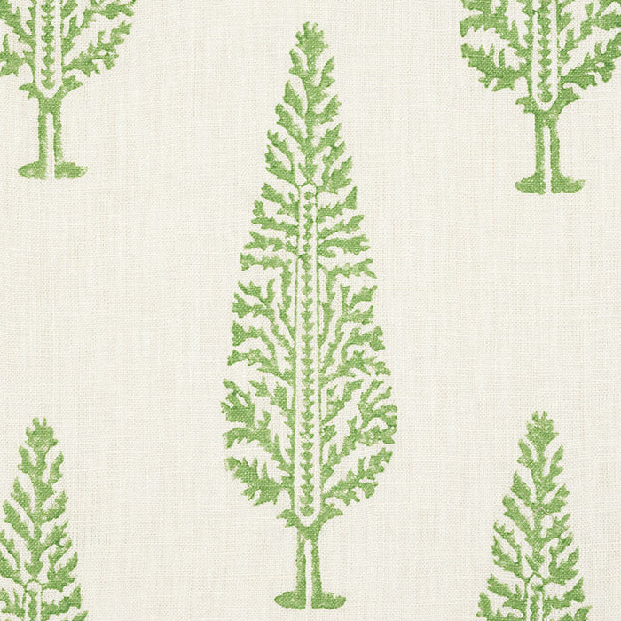 Schumacher Juniper Block Print Green Fabric Sample 178511