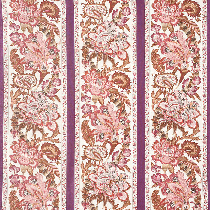 Schumacher Anjou Stripe Rose Fabric Sample 178523