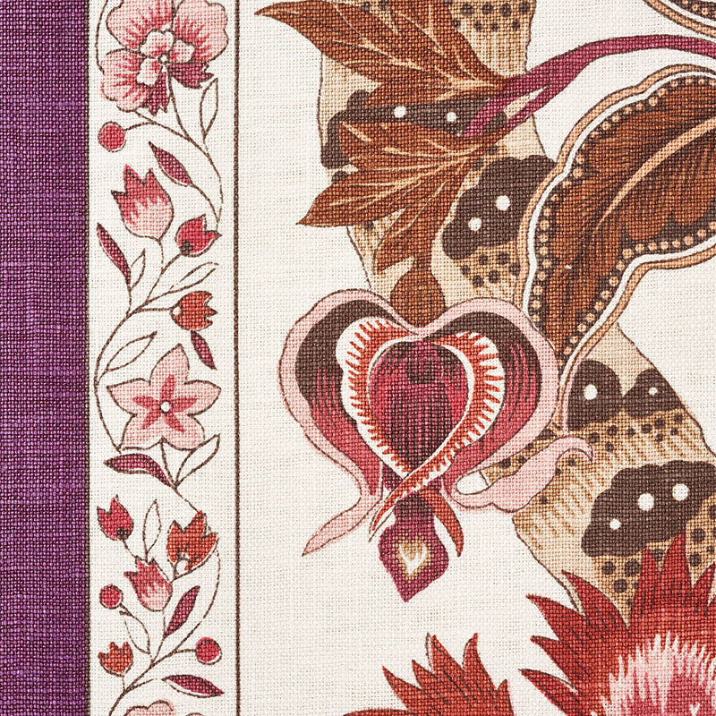 Schumacher Anjou Stripe Rose Fabric Sample 178523