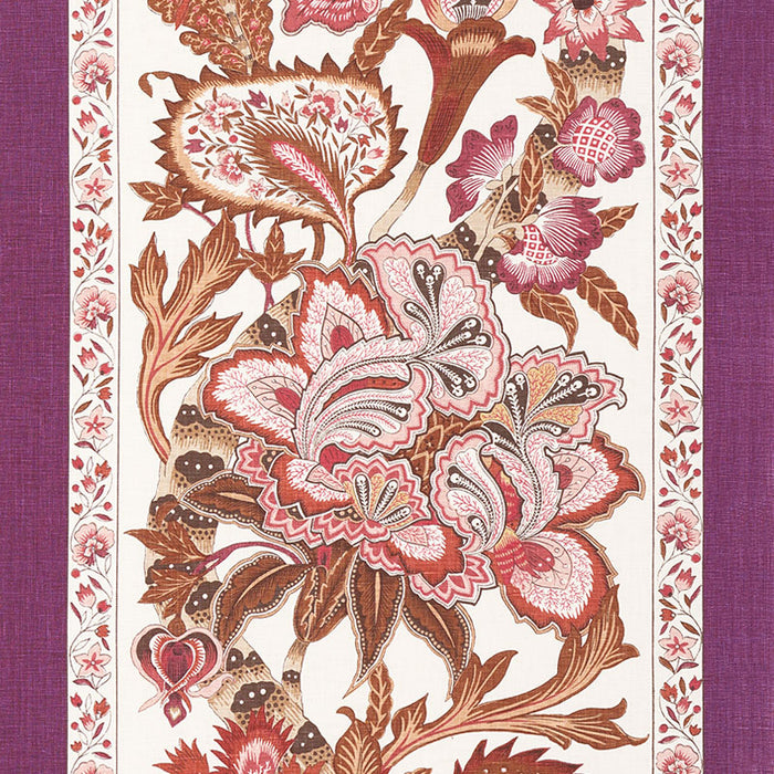 Schumacher Anjou Stripe Rose Fabric 178523