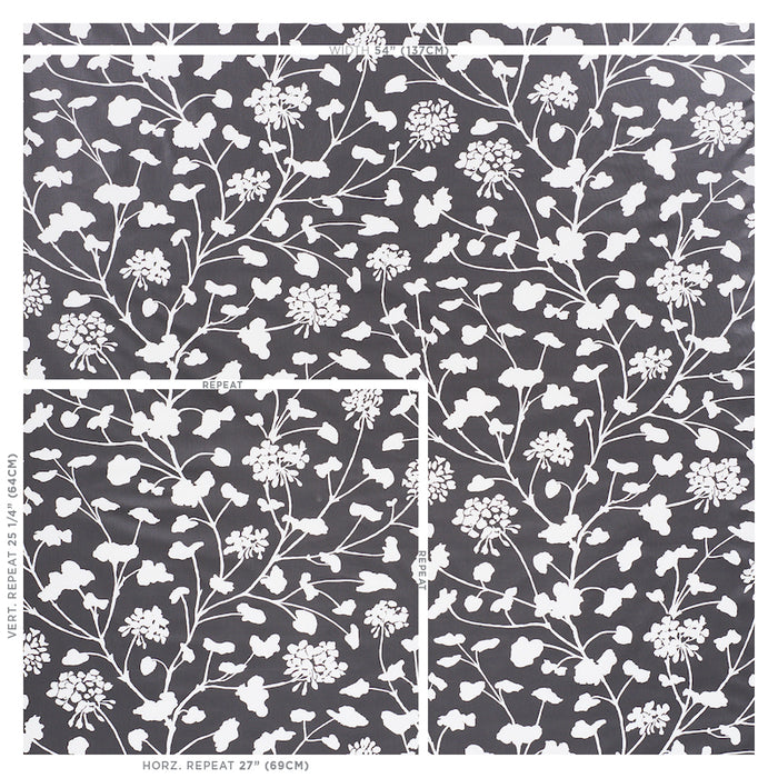 Schumacher Pennick Chintz Black Fabric 178541