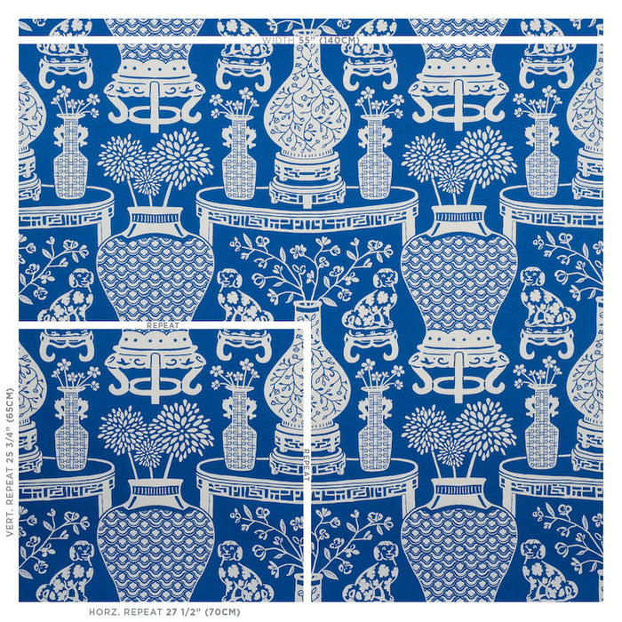 Schumacher Hellene Blue Fabric 178550