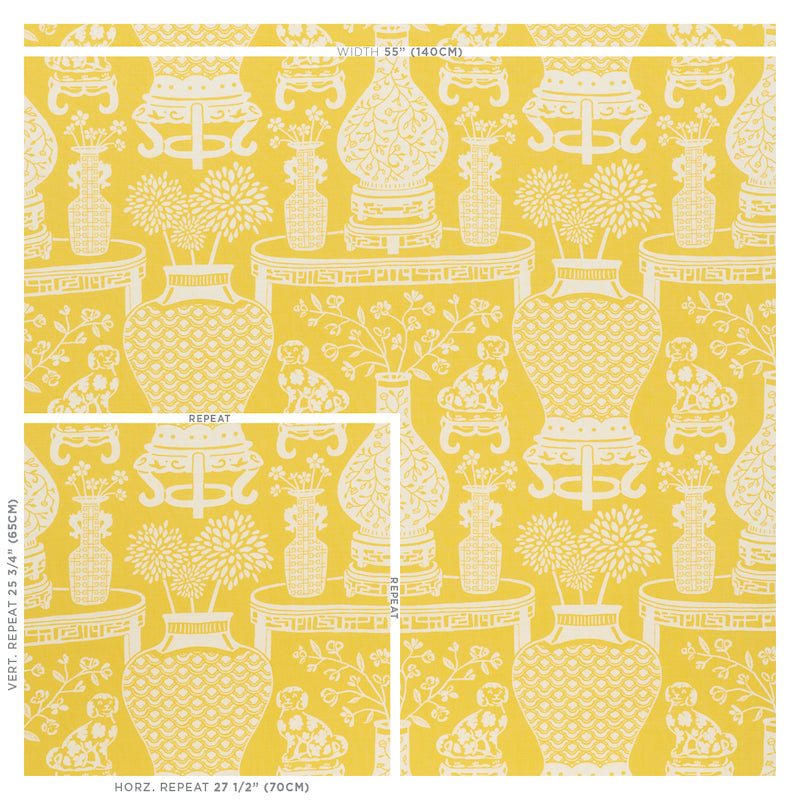 Schumacher Hellene Yellow Fabric 178551