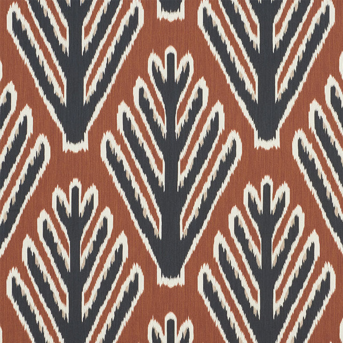 Schumacher Bodhi Tree Brown & Black Fabric Sample 178562