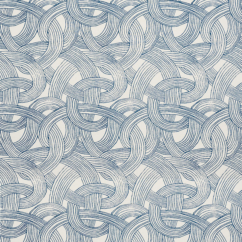 Schumacher Freeform Blue Fabric 178710