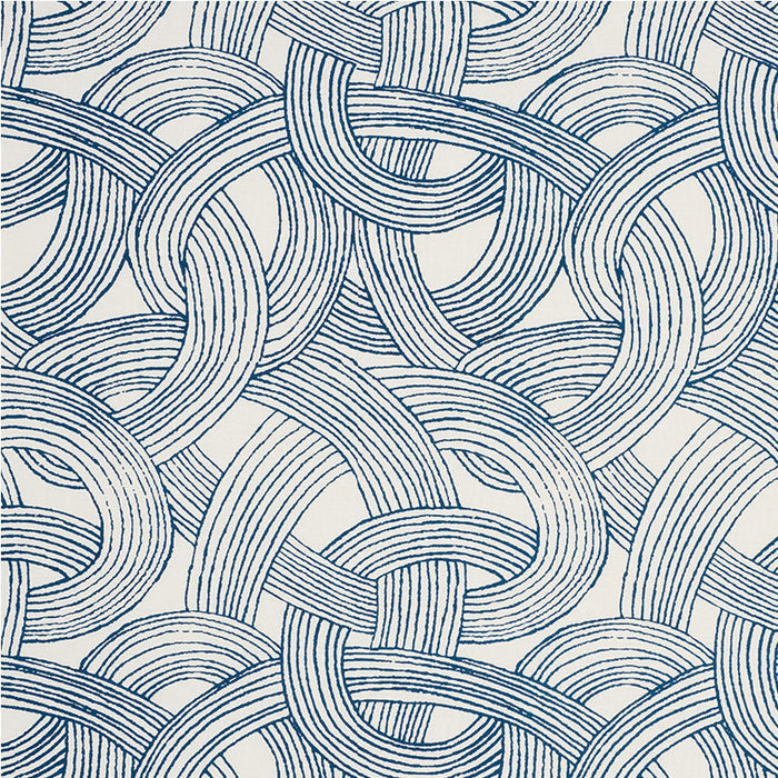 Schumacher Freeform Blue Fabric Sample 178710