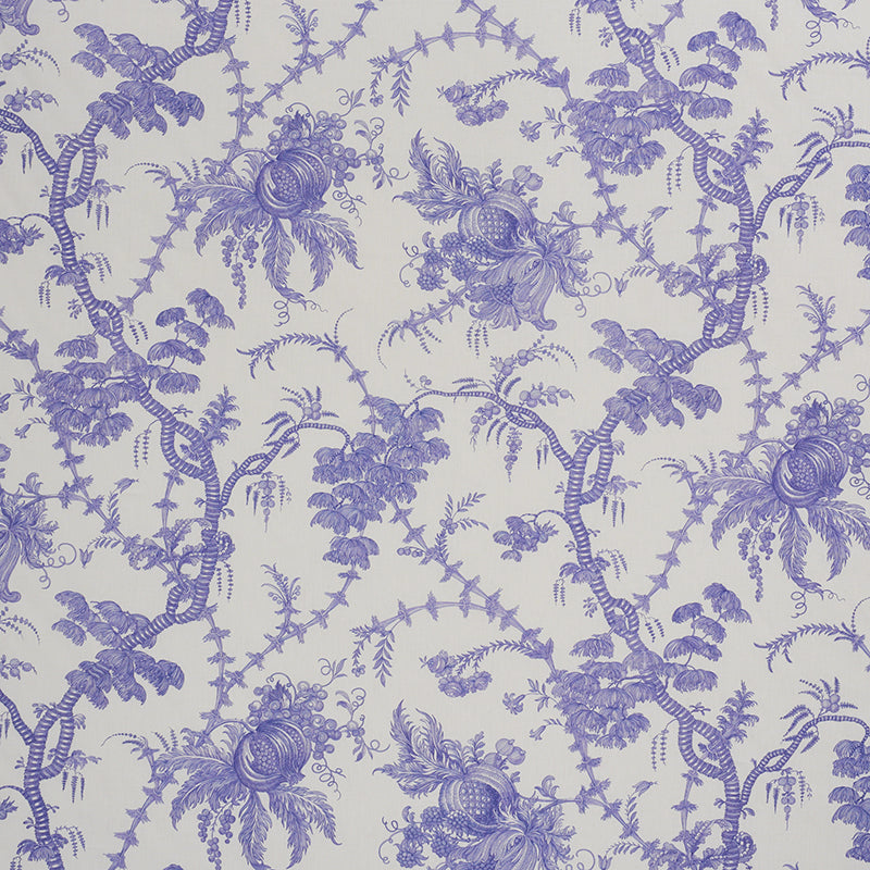 Schumacher San Cristobal Toile Purple Fabric 178732