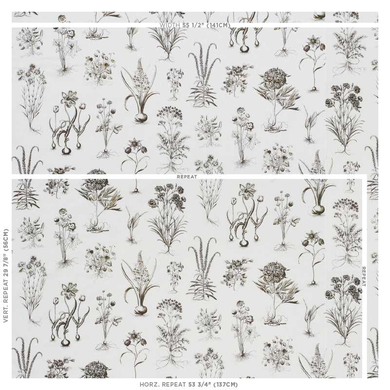 Schumacher Cabot Botanical Ivory Fabric 178751