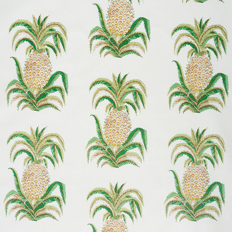 Schumacher Pineapples Chintz Ivory Fabric 178800